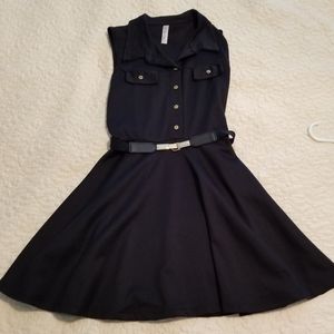 Modcloth Black Shirt Dress sz S